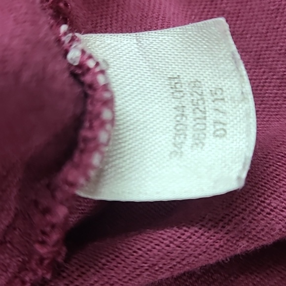 PINK Victoria's Secret Long Sleeve Pink Nation Maroon Tee Shirt - Size Small - Picture 7 of 11